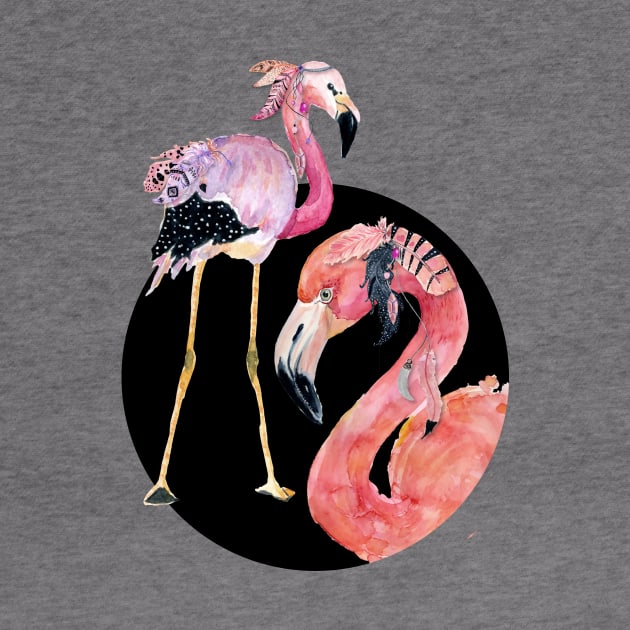 Pink Flamingos with humor by VintageHeroes